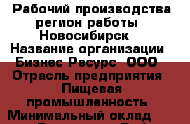 Рабочий производства(регион работы - Новосибирск) › Название организации ­ Бизнес Ресурс, ООО › Отрасль предприятия ­ Пищевая промышленность › Минимальный оклад ­ 22 000 - Все города Работа » Вакансии   . Мордовия респ.
